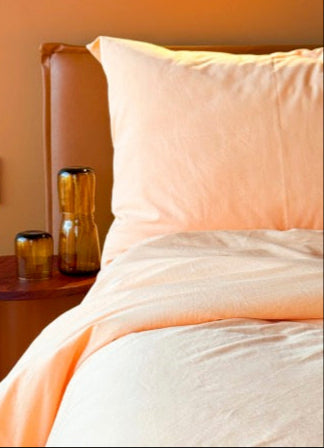 Peach fuzz bed set