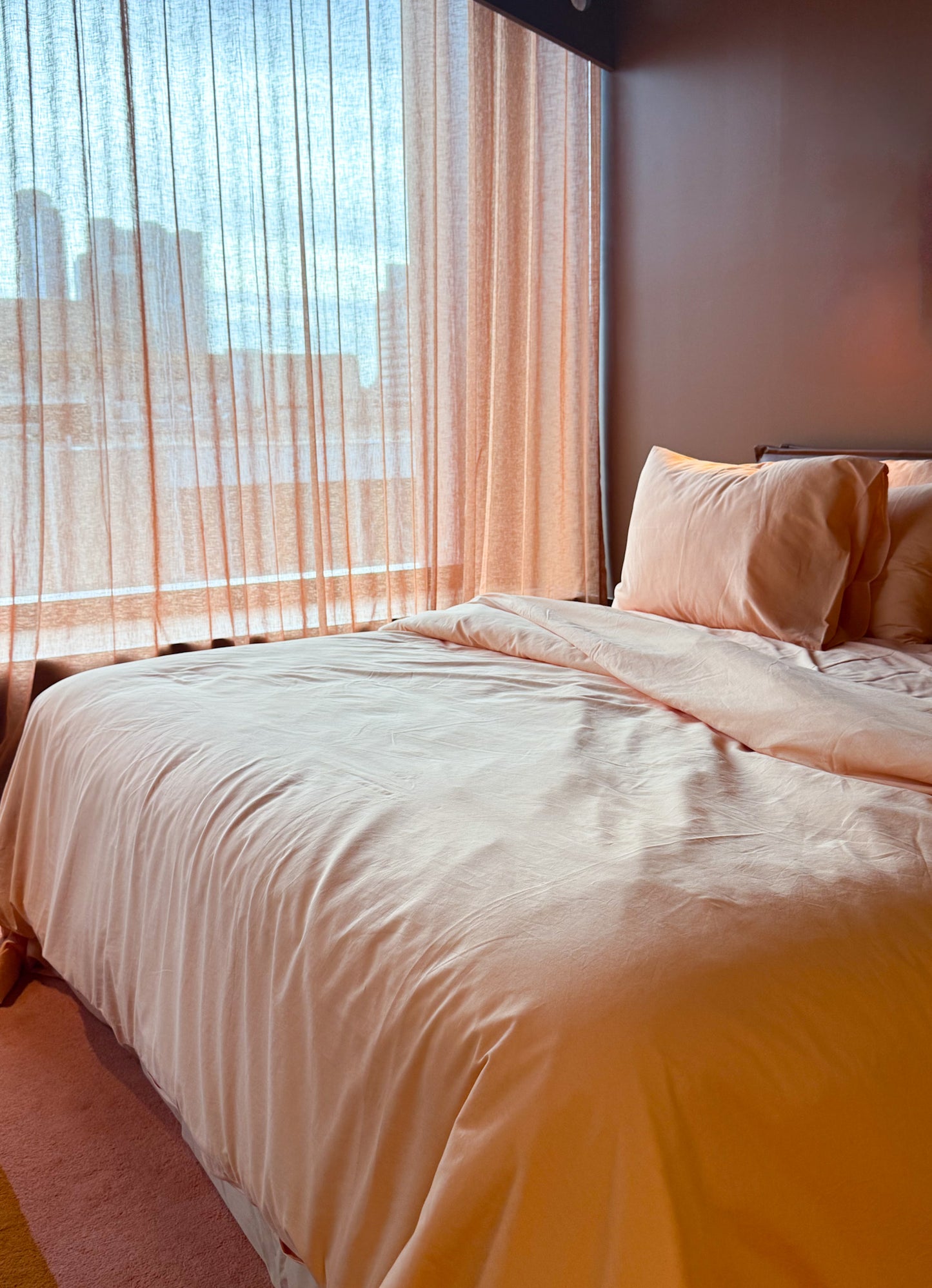 Peach fuzz duvet set