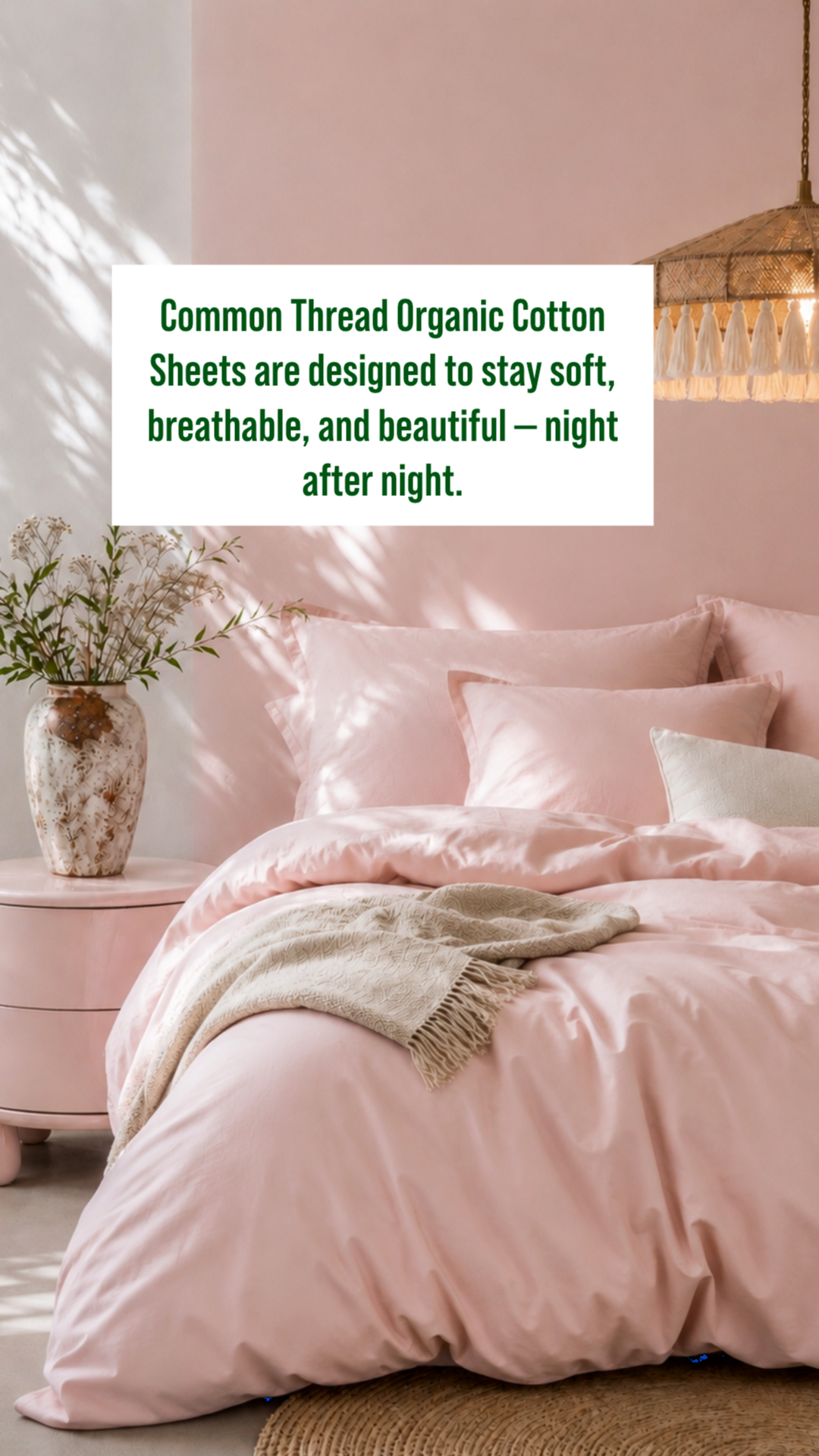 Transcendent pink bed set
