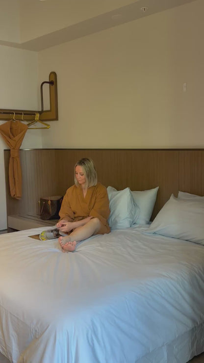 Blue aura bed set in 100% Percale Organic Cotton